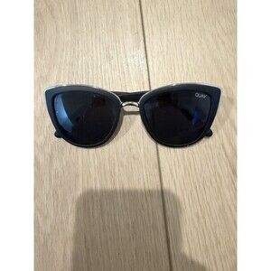 Quay Australia MY GIRL 126 Womens Sunglasses Black Frame Smoke Lens Cat Eye